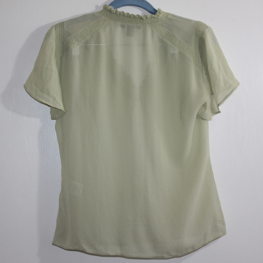 100% Silk Button Down Blouse - Picture 3 of 5